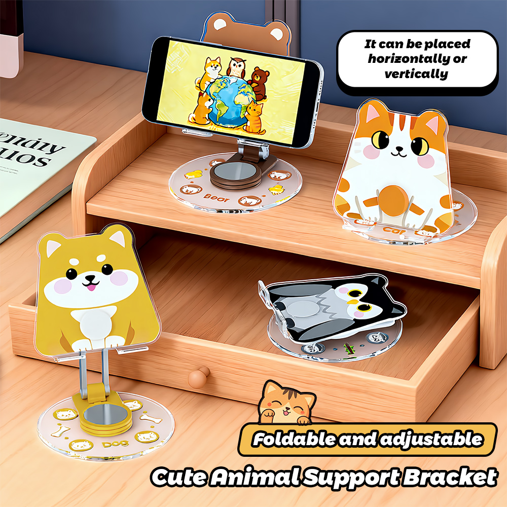 Phone Cases Officeworks - 귀여운 동물 모양 휴대폰 거치대 360도
