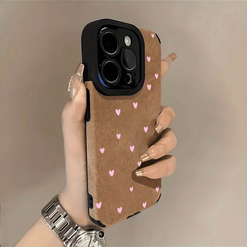 Phone Cases Trending - 패션 핑크 하트 패턴 폰 케이스