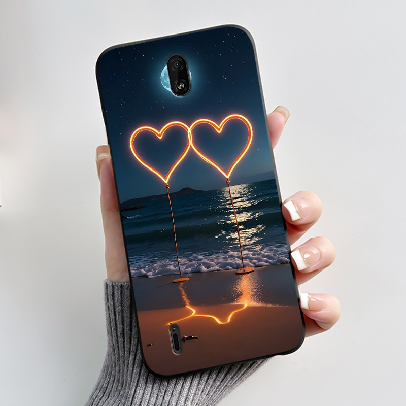 Nokia C1 2020 용 부드러운 실리콘 블랙 케이 - Phone Cases Viral 리뷰 및 가격