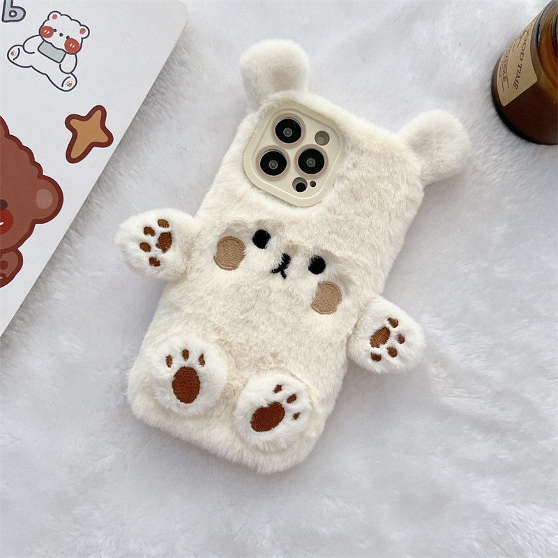 한국 3D 만화 곰돌이 푹신한 봉제 커플 폰 케이스 아 - Phone Cases 13 리뷰 및 가격