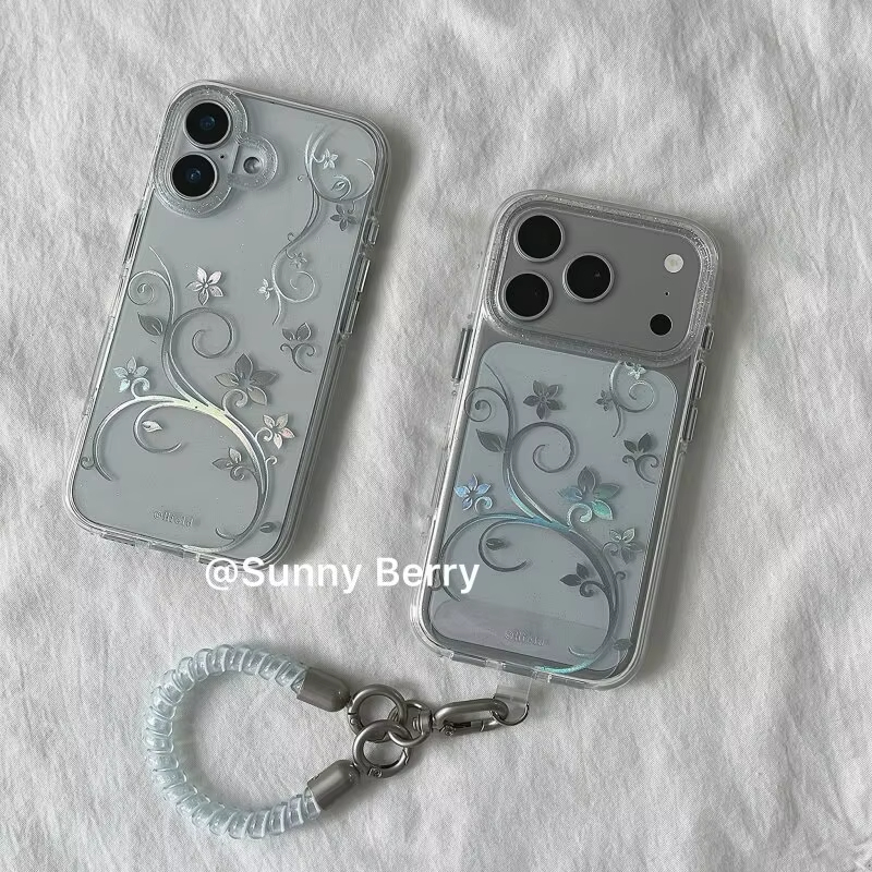 패션 심플 플라워 바인 Y2K 글리터 폰 케이스 (아이 - Phone Cases Trending 리뷰 및 가격