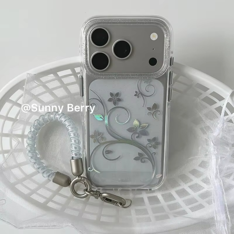 패션 심플 플라워 바인 Y2K 글리터 폰 케이스 (아이 - Phone Cases Trending 리뷰 및 가격