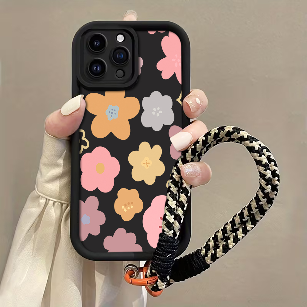 마카롱 플라워 스트랩 로프 폰 케이스 아이폰 12 13 - Phone Cases Rugged 리뷰 및 가격