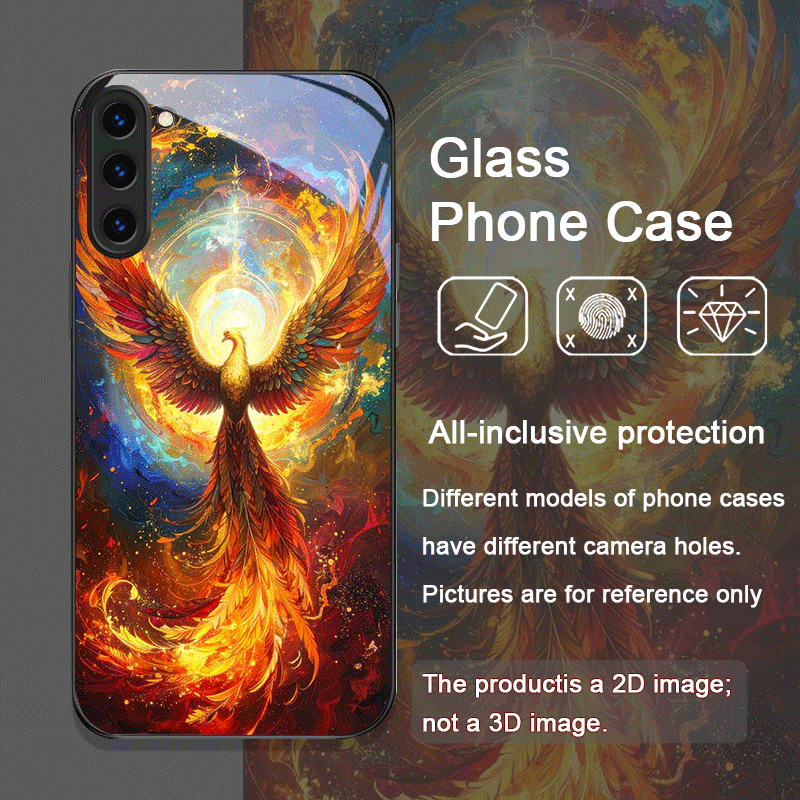 미학적인 불사조 깃털 패턴 강화유리 폰 케이스 삼성 갤 - Phone Cases Galaxy S23 리뷰 및 가격