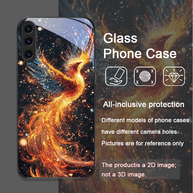 미학적인 불사조 깃털 패턴 강화유리 폰 케이스 삼성 갤 - Phone Cases Galaxy S23 리뷰 및 가격