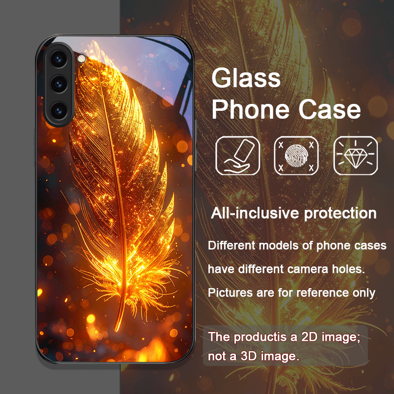 미학적인 불사조 깃털 패턴 강화유리 폰 케이스 삼성 갤 - Phone Cases Galaxy S23 리뷰 및 가격