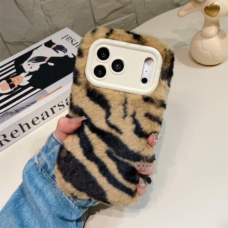 럭셔리 지브라 패턴 플러시 폰 케이스 (아이폰 17 에 - Phone Cases 13 리뷰 및 가격