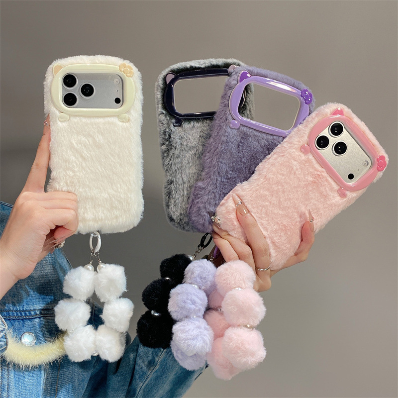 고급 솔리드 컬러 퍼리 플러시 폰 케이스 (아이폰 17 - Phone Cases 13 리뷰 및 가격