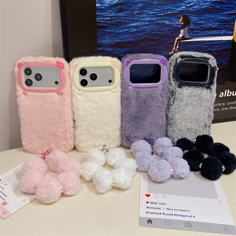 고급 솔리드 컬러 퍼리 플러시 폰 케이스 (아이폰 17 - Phone Cases 13 리뷰 및 가격