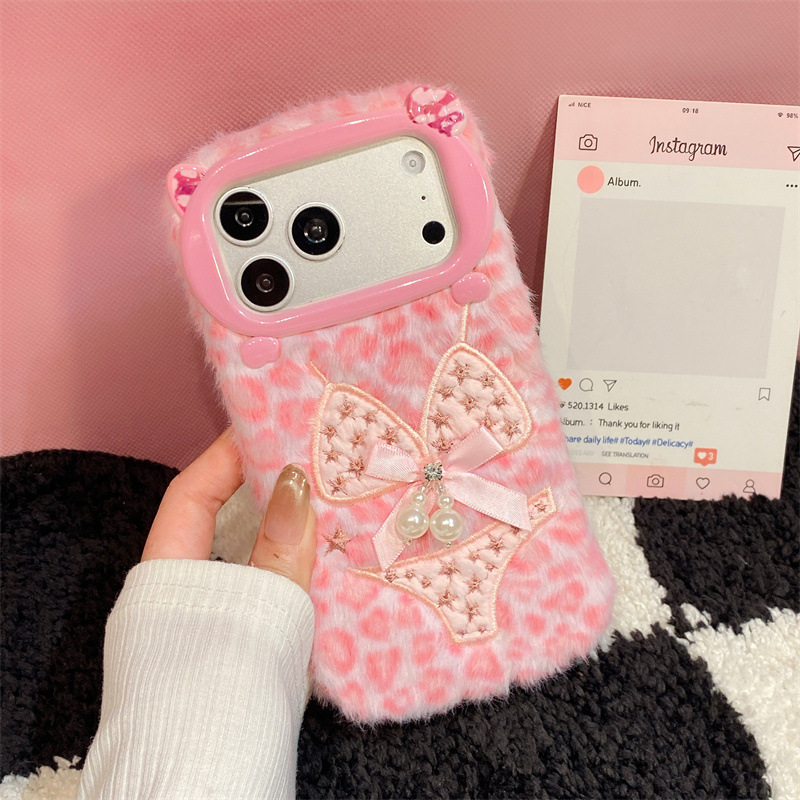 럭셔리 레오파드 프린트 비키니 패턴 플러시 폰 케이스  - Phone Cases 13 리뷰 및 가격
