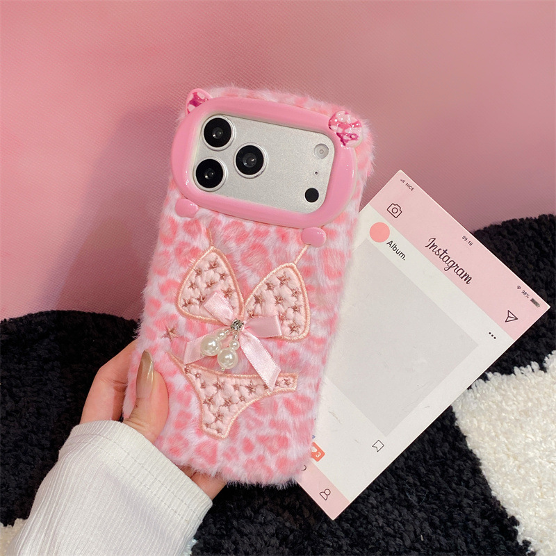 럭셔리 레오파드 프린트 비키니 패턴 플러시 폰 케이스  - Phone Cases 13 리뷰 및 가격