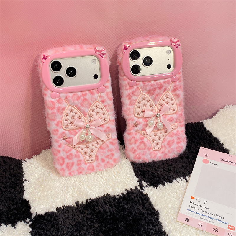 럭셔리 레오파드 프린트 비키니 패턴 플러시 폰 케이스  - Phone Cases 13 리뷰 및 가격