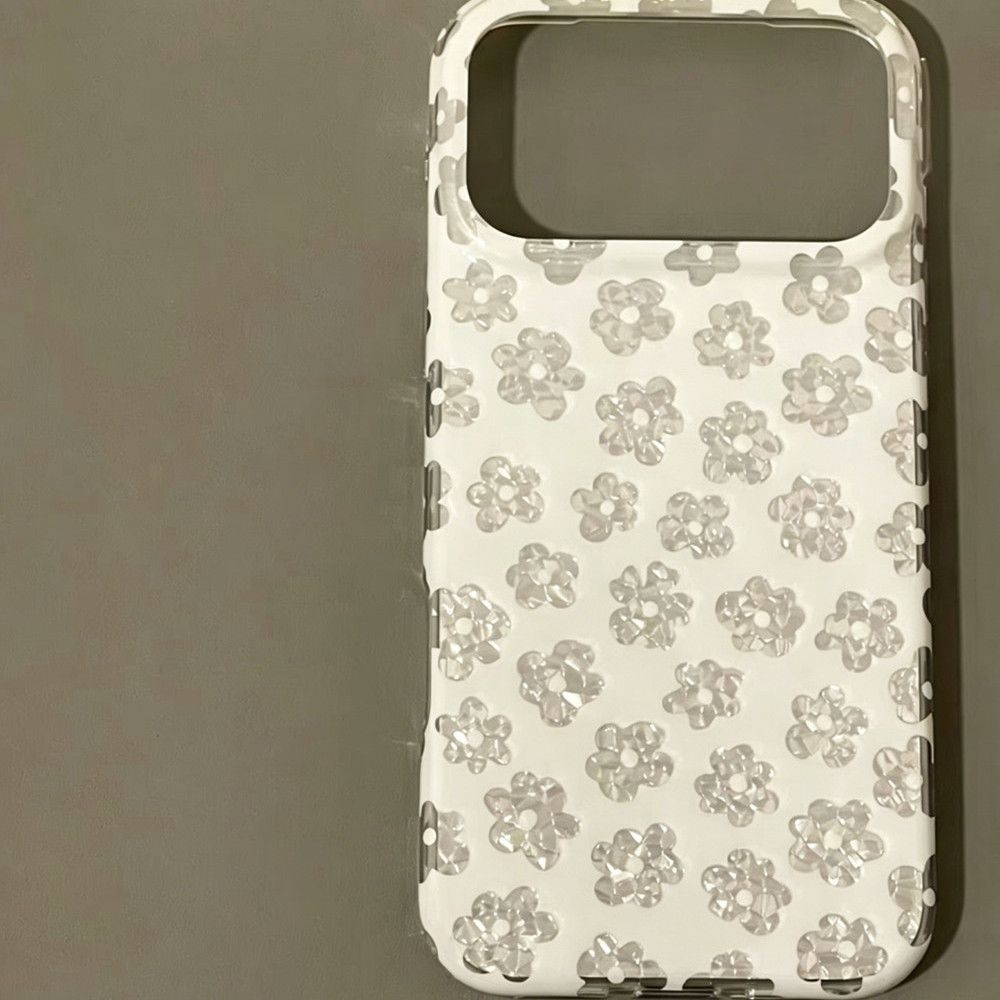 빈티지 트렌디 블랙 화이트 플라워 프린트 아이폰 케이스 - Phone Cases Trending 리뷰 및 가격