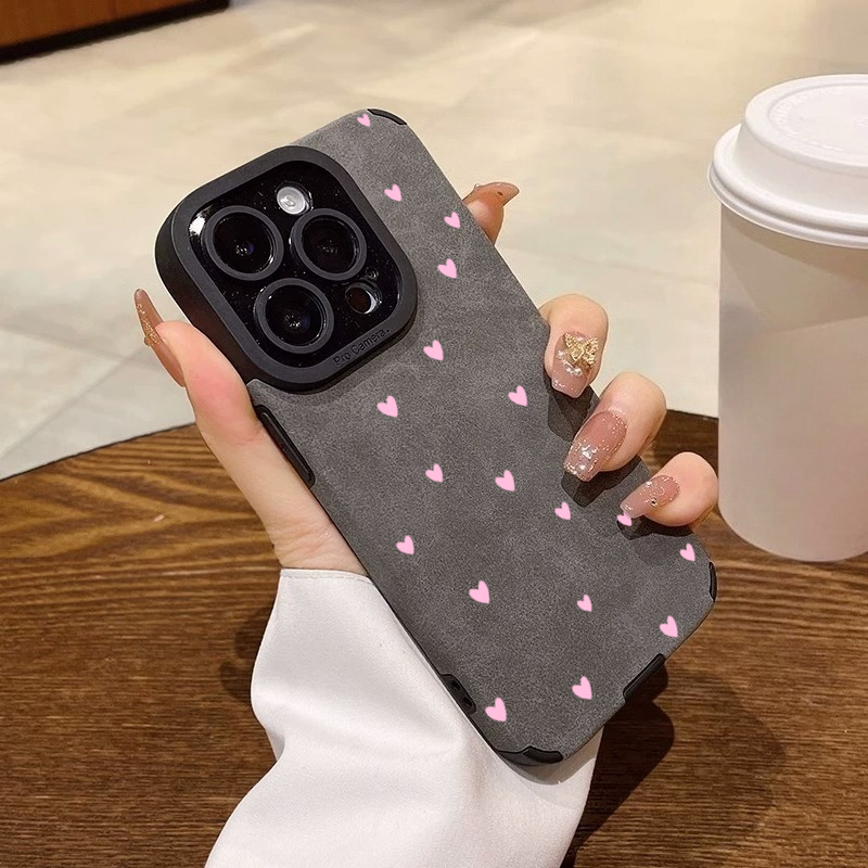 패션 핑크 하트 패턴 폰 케이스 아이폰 15 16 17 - Phone Cases Trending 리뷰 및 가격