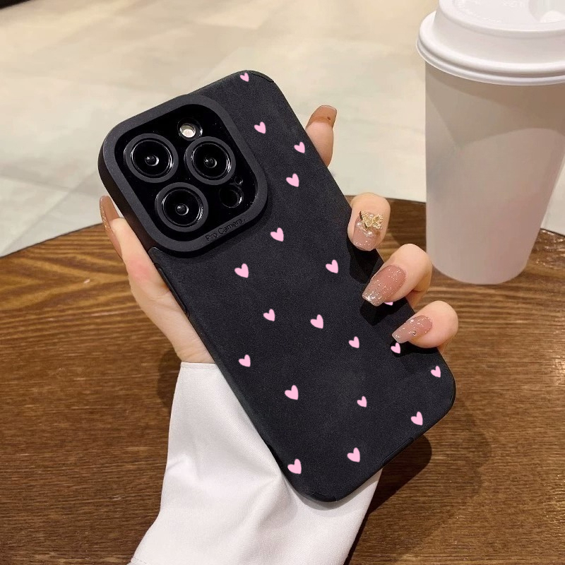 패션 핑크 하트 패턴 폰 케이스 아이폰 15 16 17 - Phone Cases Trending 리뷰 및 가격