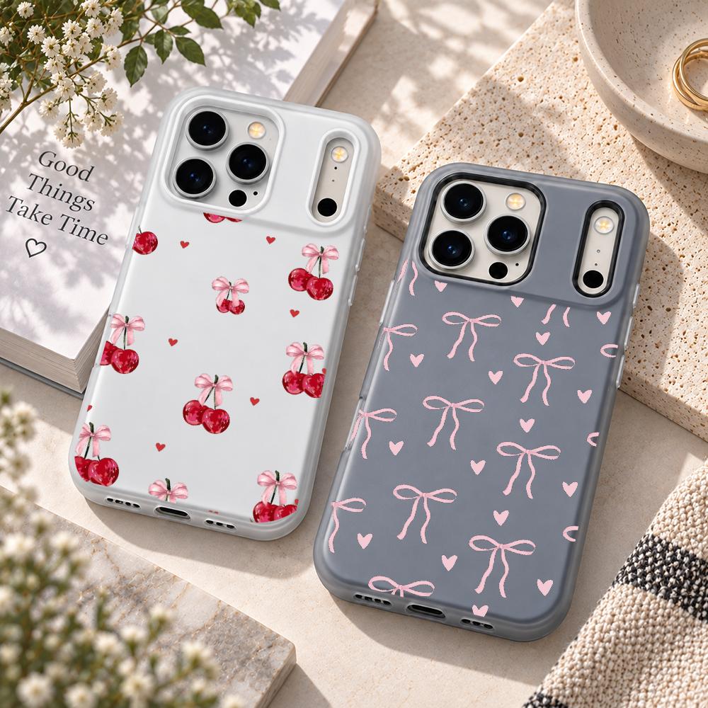 귀여운 핑크색 하트 리본 디자인의 아이폰 18, 17, - Phone Cases Rugged 리뷰 및 가격