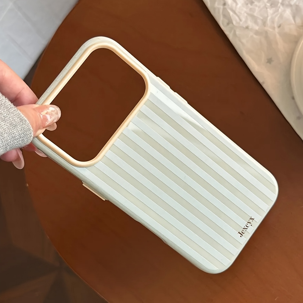 럭셔리한 한국 패션 스트라이프 캔디 컬러 소프트 폰 케 - Phone Cases Trending 리뷰 및 가격