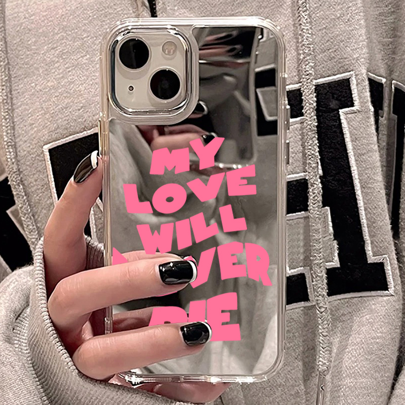 트렌디한 명언 & 컬러풀한 글자 거울 폰 케이스 (아이 - Phone Cases Trending 리뷰 및 가격
