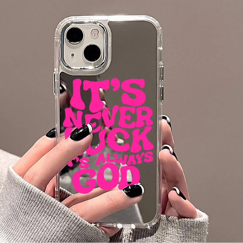 트렌디한 명언 & 컬러풀한 글자 거울 폰 케이스 (아이 - Phone Cases Trending 리뷰 및 가격