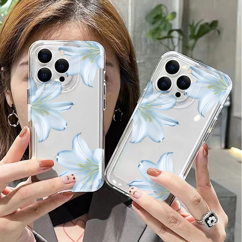 세련된 화이트 백합꽃 디자인 아이폰 17 16 15 P - Phone Cases Trending 리뷰 및 가격
