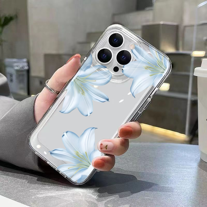 세련된 화이트 백합꽃 디자인 아이폰 17 16 15 P - Phone Cases Trending 리뷰 및 가격