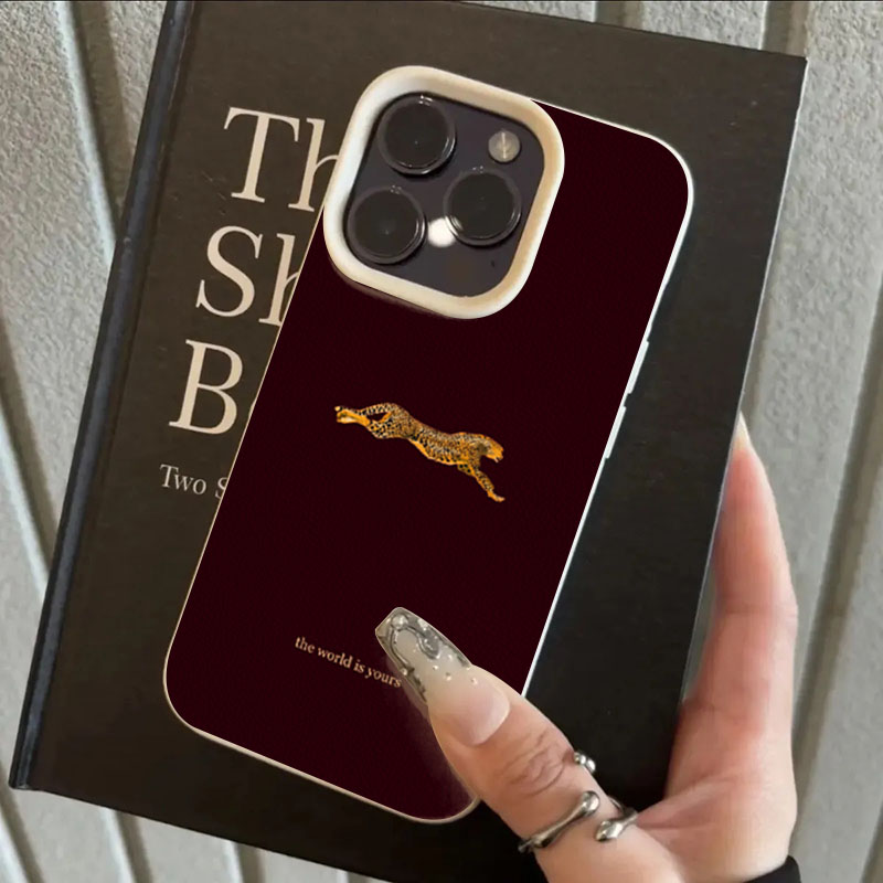 미니멀리스트 레오파드 러닝 패턴 폰 케이스 (아이폰 1 - Phone Cases Trending 리뷰 및 가격