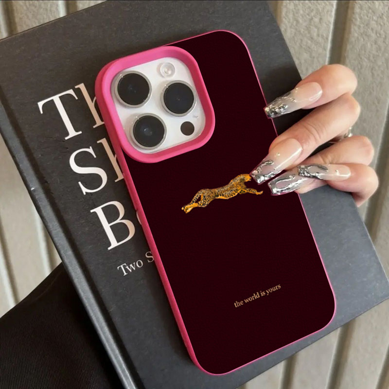 미니멀리스트 레오파드 러닝 패턴 폰 케이스 (아이폰 1 - Phone Cases Trending 리뷰 및 가격