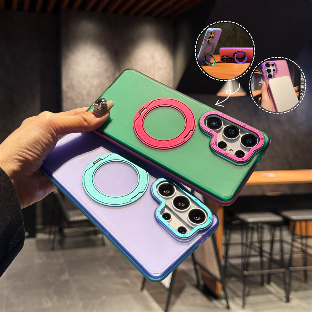 대비되는 색상의 360도 회전 마그네틱 맥세이프 링 스 - Ring Stand Case 리뷰 및 가격