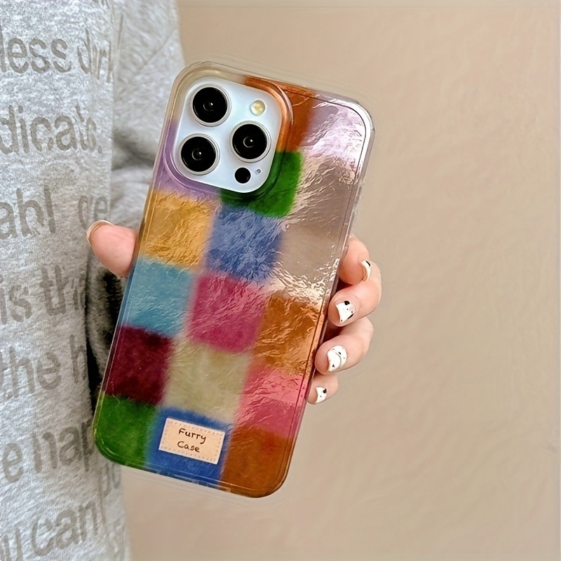 레트로 가을 겨울 화려한 사각형 포일 패턴 폰 케이스  - Phone Cases Rugged 리뷰 및 가격
